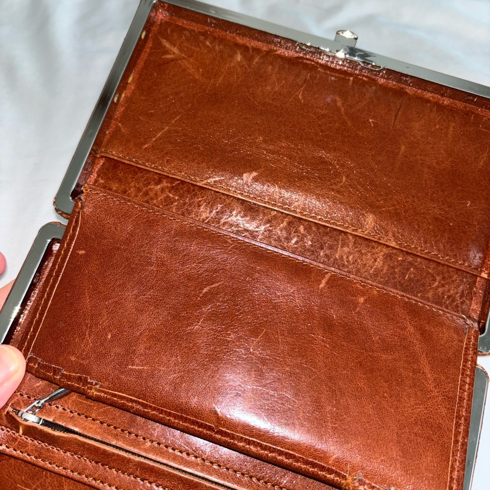 Abas Tan Crocodile Embossed Clutch - Picture 11 of 11